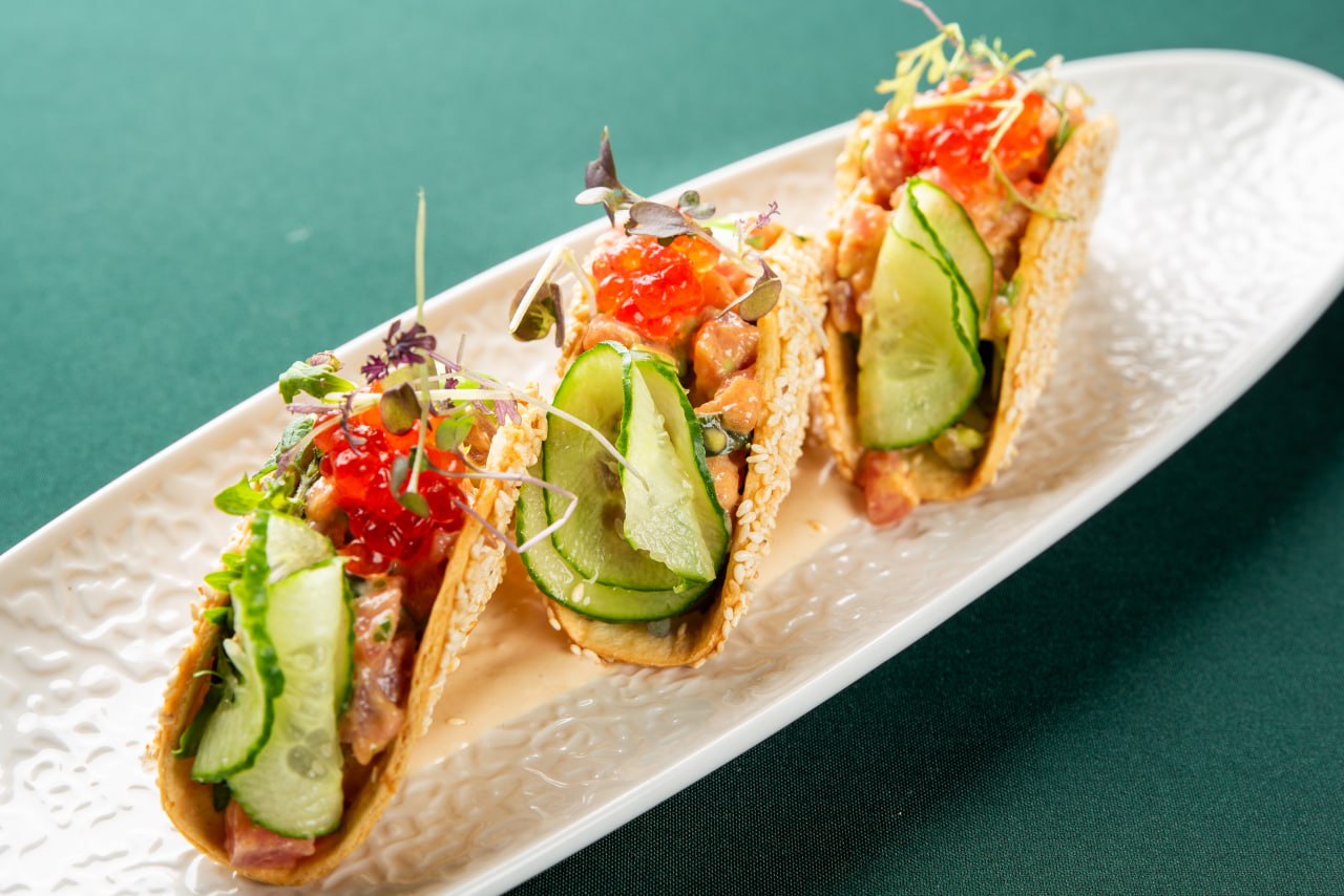 Тако с лососем и свежим тунцом<br>260 гр.<br>