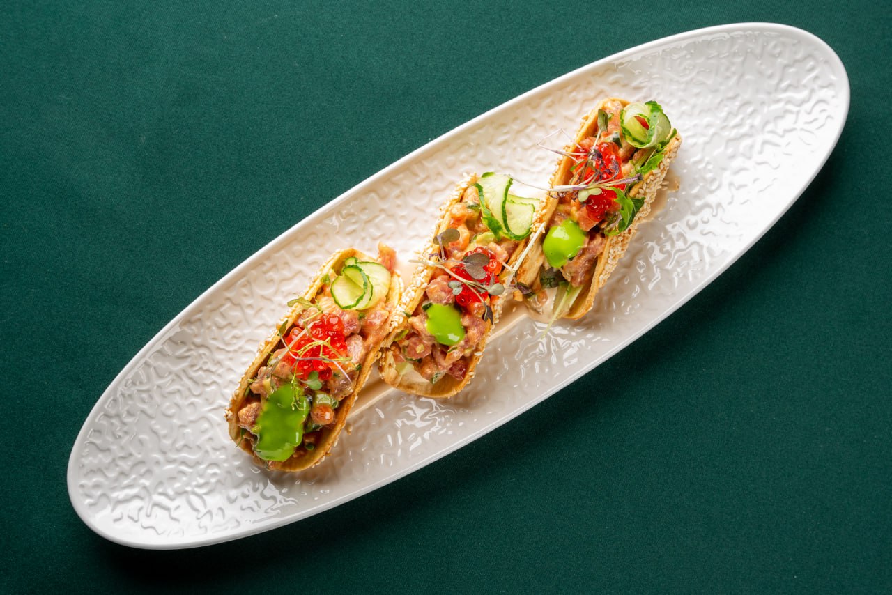 Salmon and Fresh Tuna Tacos 260 g.<br>