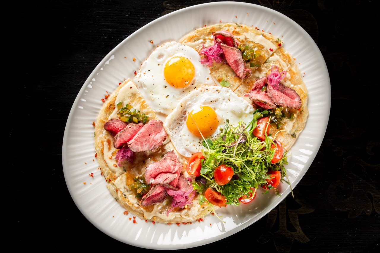 Лепёшка роти с ростбифом и муссом пекарино<br>340 гр.