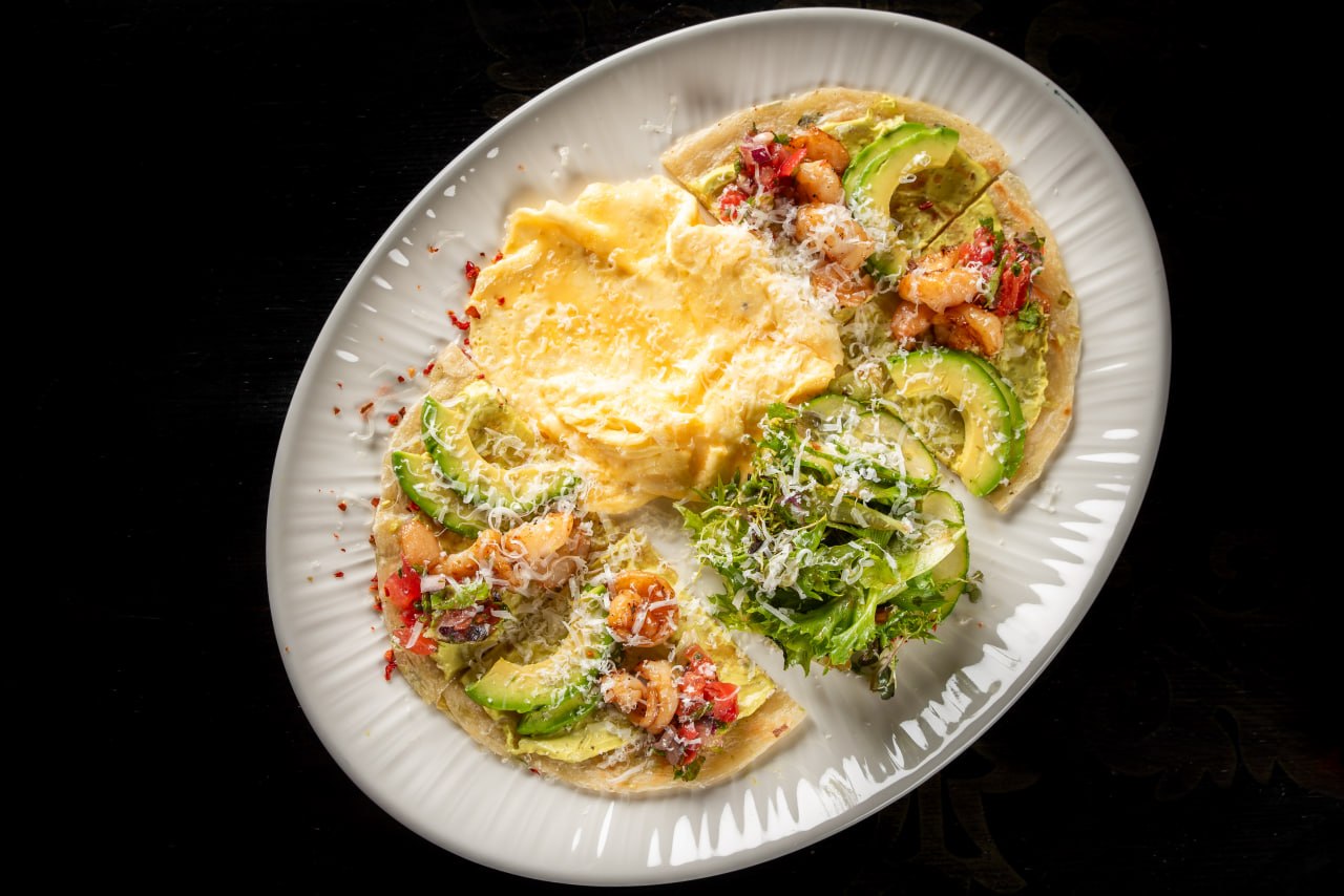 Roti with shrimp and pesto cream<br> 350 g.<br>